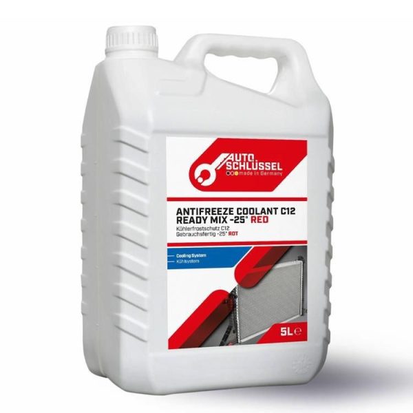 ضد یخ و ضد جوش آبی اتو اشلوسل ۵ لیتر Autoschlussel Antifreeze Coolant C11 Ready Mix -25 Blue